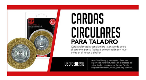 Carda Circular Para Taladro Alambre Grueso 3 Pulgadas