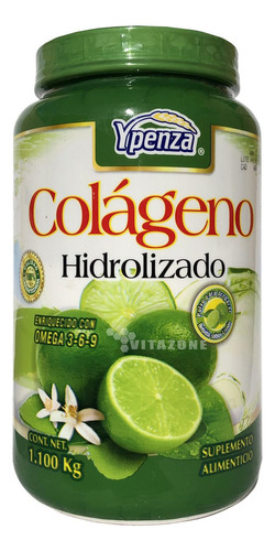 Suplemento en polvo Ypenza  Colágeno Hidrolizado sabor limón en pote de 1.1kg