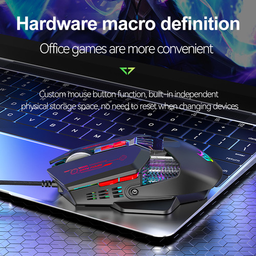 Ratón Para Juegos Con Cable Apayado T4 Con Iluminación Rgb C