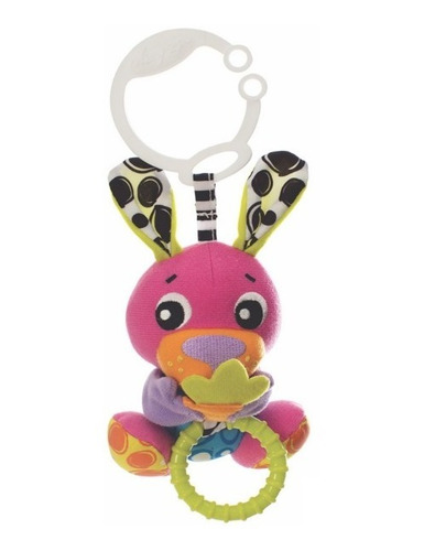 Imagen 1 de 4 de Peluche Colgante Peek-a-boo Wiggling Bunny-pink Playgro