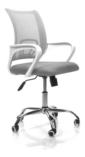 Silla De Escritorio Shremwood 810 Ergonómica  Gris Con Tapizado De Mesh