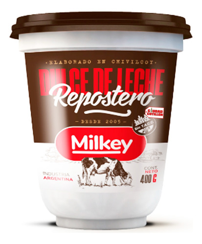 Dulce De Leche Milkey 400grs Repostero- Ciudad Cotillón