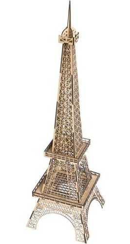 Imagen 1 de 4 de Torre Eiffel Réplica Armable En Madera, Jerarquía En Regalos