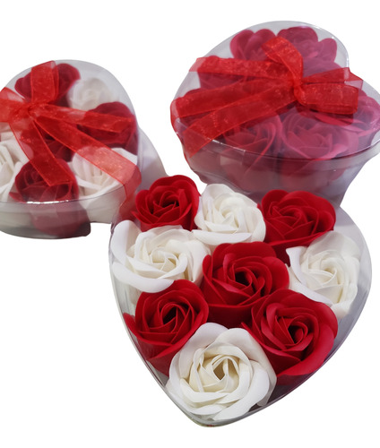 Caja 9 Rosas De Jabón Con Aroma Regalo Mamá San Valentín