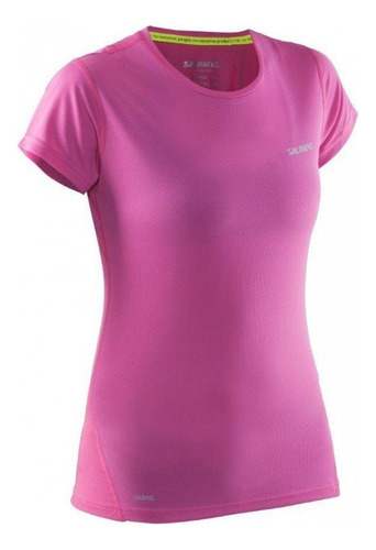 Remera Running Salming Ss Tee Women - Azalea Pink