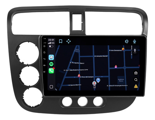 Multimidia Civic 2001 2002 2003 2004 2005 Android 14 4gb 9p