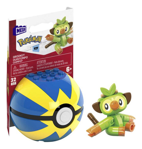 Pokemon Grookey Pokebola Mega Construx - Mattel Hkt12