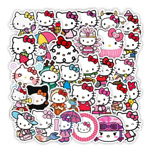Stickers Hello Kitty Calcomanías Autoadhesivas X50