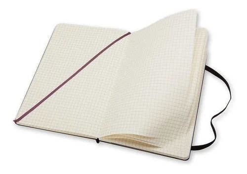 Caderno Moleskine Clássico Preto, Capa Dura, Quadriculado, G