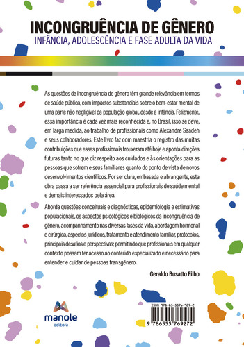 Incongruência De Gênero: Infância, Adolescência E Fase Adulta, De Memoriam) Memoriam). Editora Manole, Capa Mole, Edição 1 Em Português, 2023