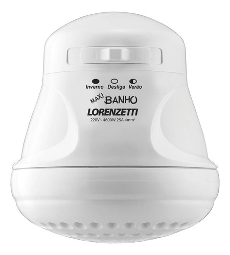 Chuveiro Lorenzetti Maxi Banho Ultra Com Cano 220v 5500w Branco 5.5 Kw