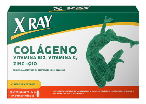 X Ray Colágeno Vitamina B12 Vitamina C Zinc Y Q10 60 Comp