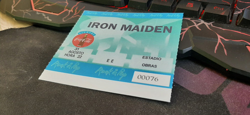 Reimpresión Entrada- Iron Maiden Agosto 1996 Estadio Obras (Usado)