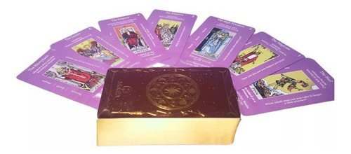 Tarot Rider Pvc Con Bordes Dorados + Libro En Español Combo