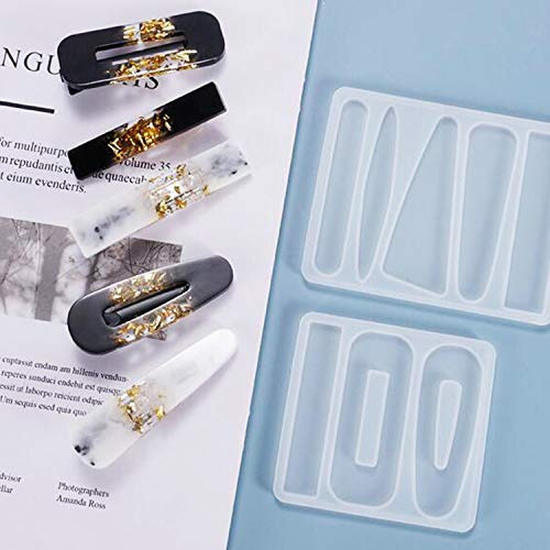 Juego De Moldes De Resina Hacer Pasadores De Pelo Diy, ...