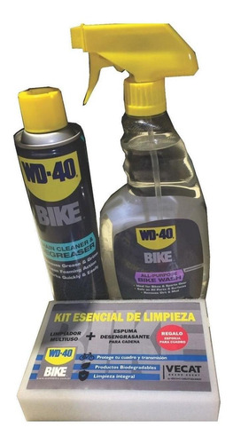 Imagen 1 de 3 de Kit Limpieza Liquido Multiuso + Espuma + Esponja Wd-40 Bike