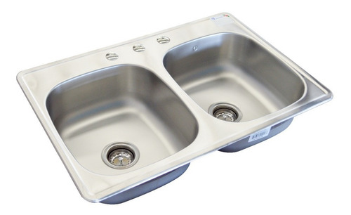Imagen 2 de 10 de Fregadero Cocina Empotrar 2 Tinas 84x56x18 Eb C110