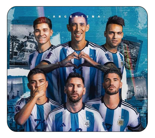 Mouse Pad Seleccion Argentina Messi Di Maria De Paul 857