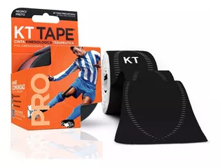 Cinta Kinesiológica Neuromuscular Kt Tape Pro Sintético Color Negro