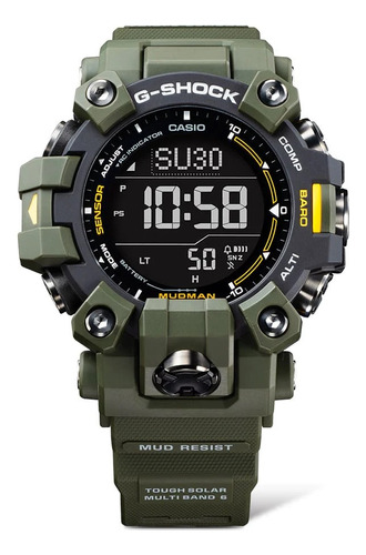 Relógio Masculino Casio G-shock Gw-9500-1d Digital Preto Cor Da Correia Verde-musgo Cor Do Bisel Verde-musgo