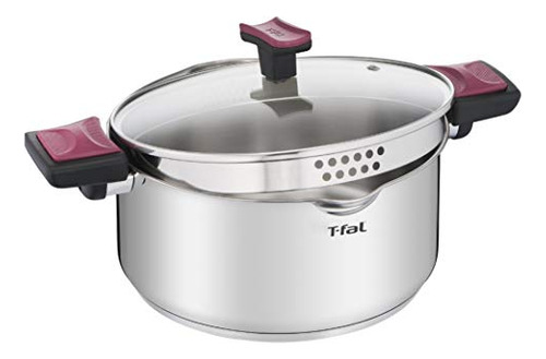 T-fal Acero Inoxidable Con Sistema Easy Lock Cook & Clip, 5-