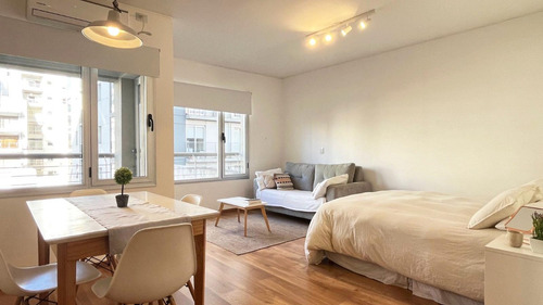 Alquiler Tradicional. Monoambiente Amoblado, Luminoso Con Seguridad Y Amenities.