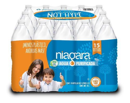 Agua Purificada Niagara 1 L. 15 Unid.