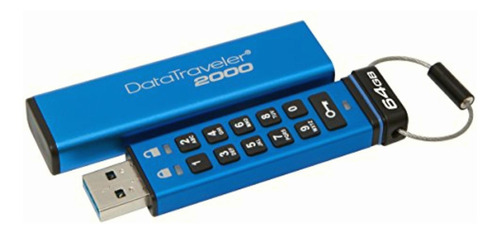 Kingston Digital 64gb Dt2000 Keypad Usb 3.0, 256bit Aes