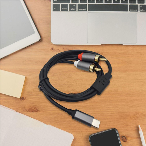 - Tipo-c Macho A 2 Rca Y Cable Macho Usb C Para Auriculares