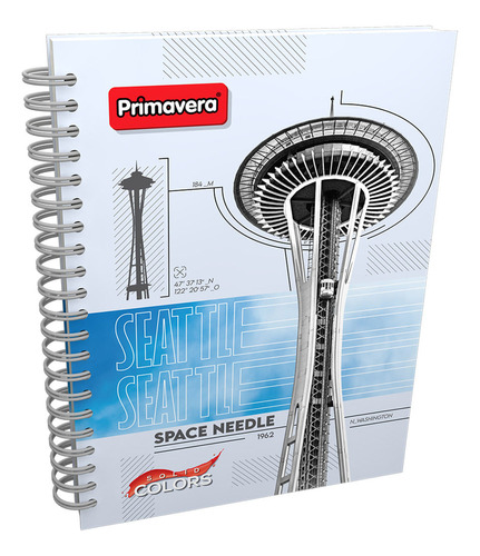 Cuaderno Argollado Pasta Dura Solid Colors Seattle 5 Materia