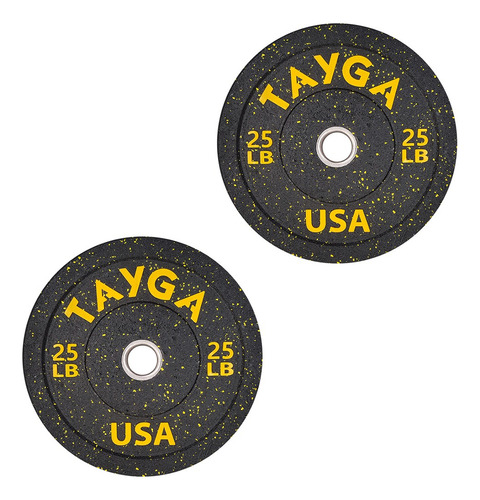 Par Disco Bumper Hi Temp 25 Lb C/u Negro/amarillo Tayga Color Amarillo