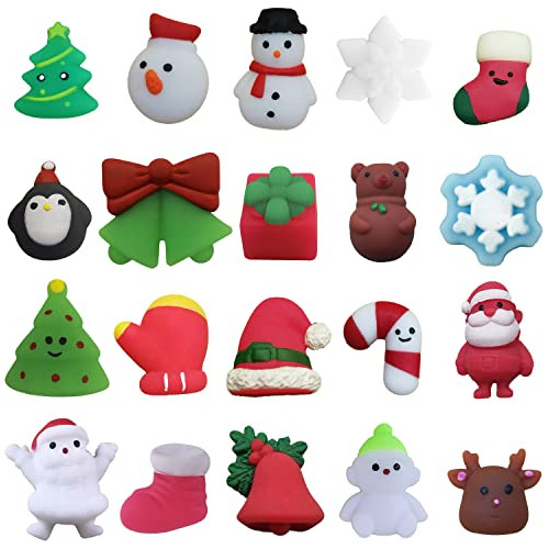 100 Piezas De Juguetes De Mochi Squishy De Navidad, Min...