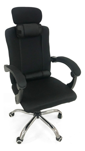  Iko Shop Silla gamer ergonómica  negra con tapizado de tela