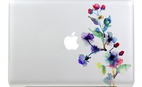 Lovedecalhome @ Macbook Etiqueta Autoadhesiva Colores Flor M