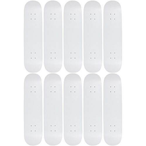 Moose 10 Cuenta 8.0  Blank Skateboard Deck Dipped White 7-pl