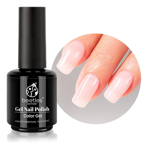 Beetles Esmalte De Uñas De Gel Neutro, 15ml Color Rosa Nude