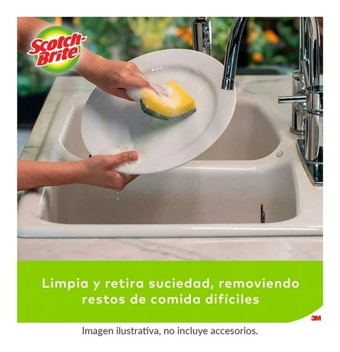 2 Pzs Fibra Esponjas Scotch Brite Grandes 2 Pzas