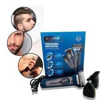 Imagen 5 de 10 de Maquina De Afeitar Recargable 3 En 1 Pelo Barba Nariz Bigote
