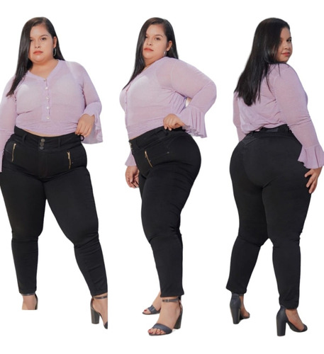 Jeans Para Damas Talla Plus Strech Moda Colombiana