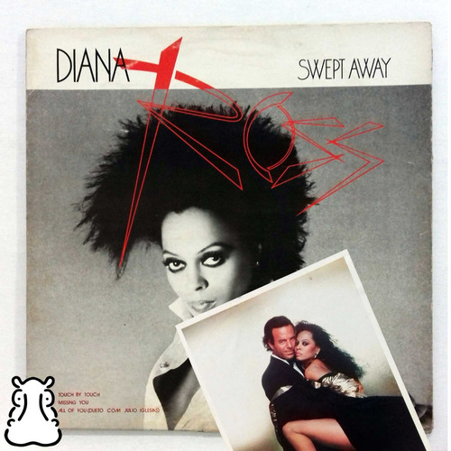 Lp Diana Ross Swept Away Disco Vinil Com Foto Julio Iglesias