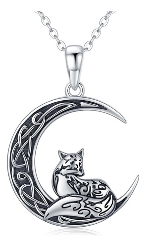 Midir&etain Collar De Zorro De Plata De Ley 925 Con Nudo Cel