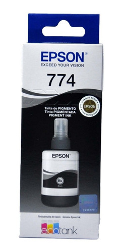 Botella Tinta 774 T774120 Epson Original Hologrma Negra M205