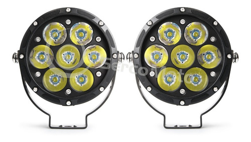 Imagen 3 de 6 de Faros Auxiliares De Moto Sercomoto Sm7121s Sin Arnes 7led