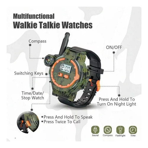 Rq Reloj De Pulsera Para Niños C Radios Walkie Talkies