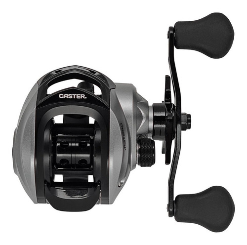 Reel rotativo Caster Defender 104 derecho color gris