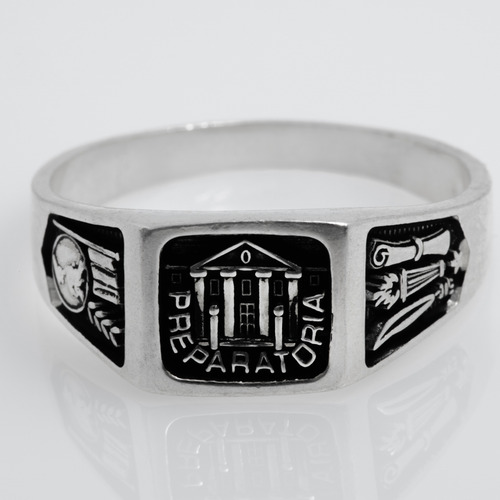 Anillo Graduación Secundaria Y Preparatoria Plata 925 Preparatoria 8