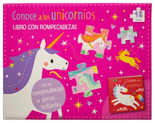 Libro con rompecabezas: Conoce a los unicornios: Libro con rompecabezas Conoce a los unicornios, de Robinson, Alexandra. Editorial Silver Dolphin (en español), tapa dura en español, 2022