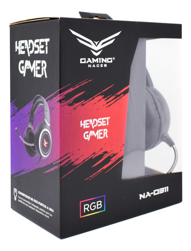 Gaming Naceb Headset Gamer NA-0311 Headset Con Microfono Plug & Play Con Convertidor Dos Puntas A Una