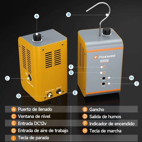 Detector De Vazamento Automotivo Foxwell Sd201
