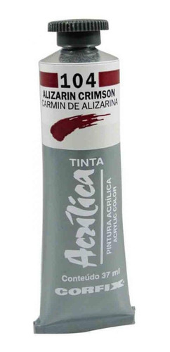 Tinta Acrilica Corfix 104 Alizarin Crimson 37ml